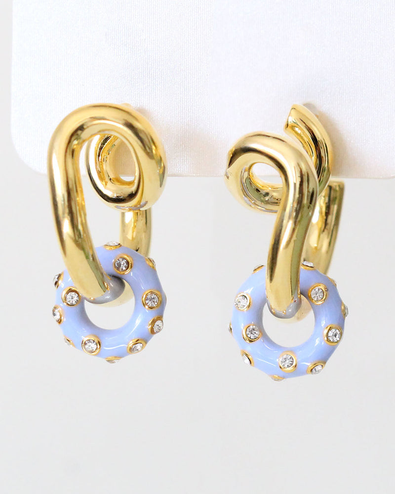 Aretes Torcido Morado