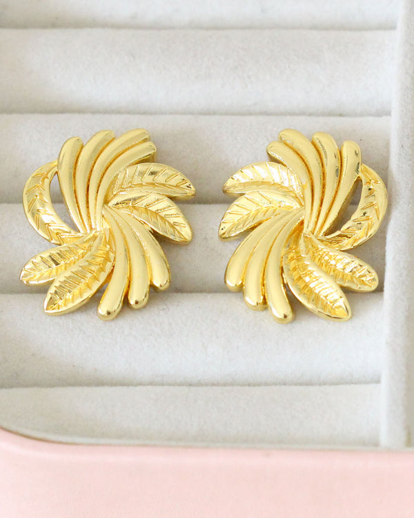 Aretes Espiral Hojas