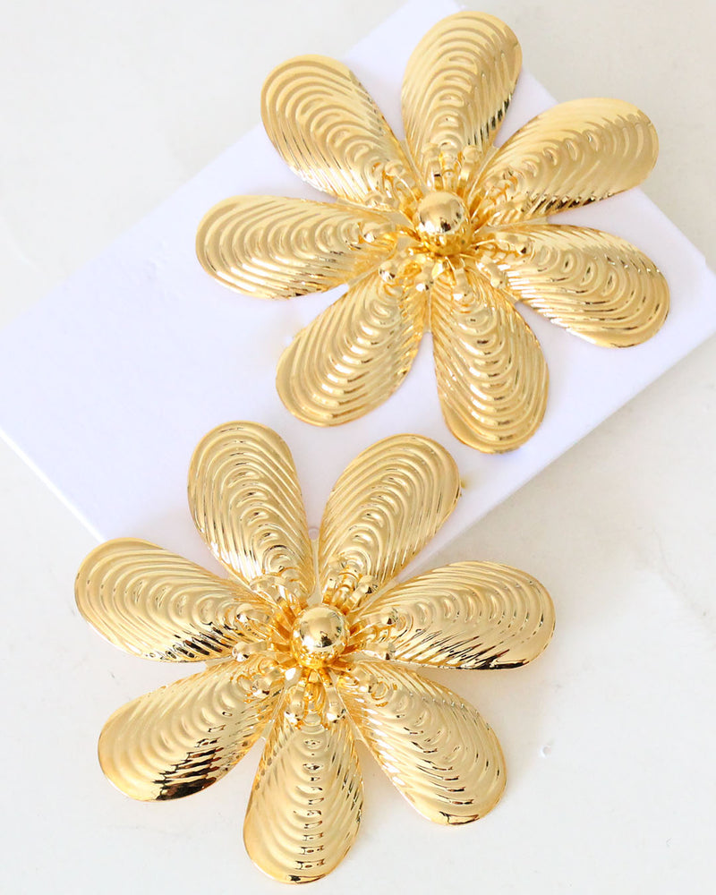Aretes Flor Textura