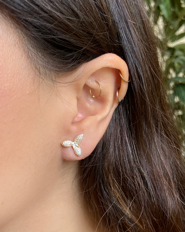 Aretes Flor 3 petalos