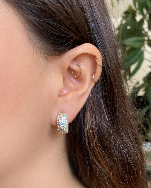 Aretes Zirconias punto azul
