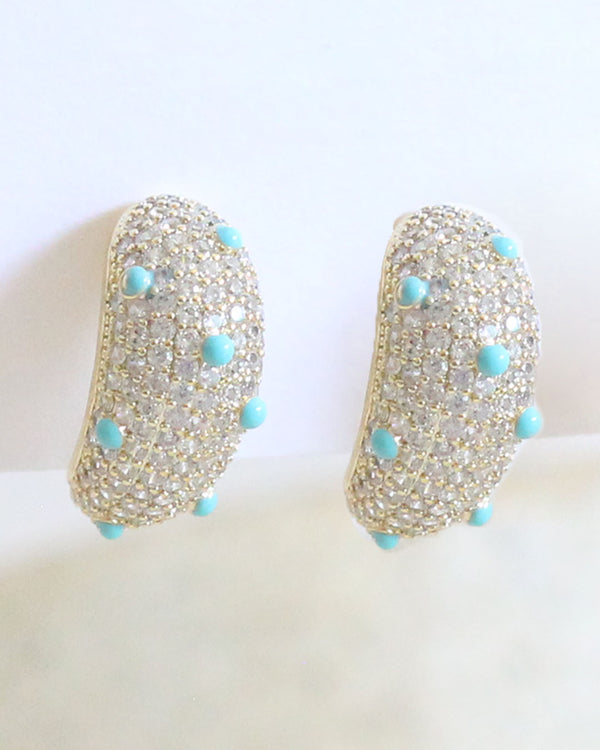 Aretes Zirconias punto azul