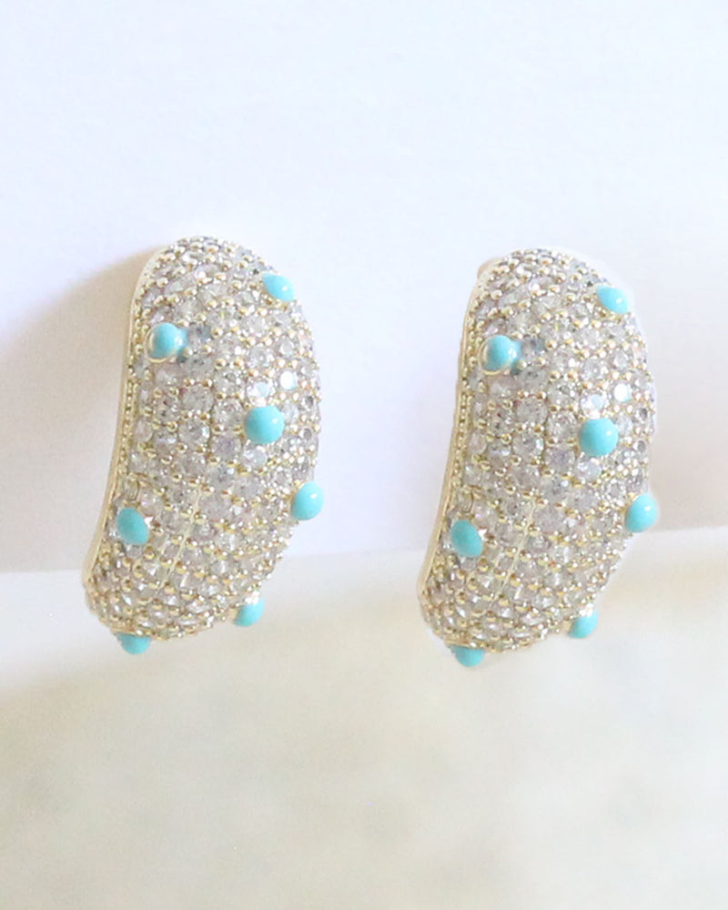 Aretes Zirconias punto azul