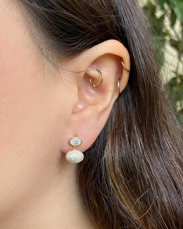 Aretes Zirconias Colgante