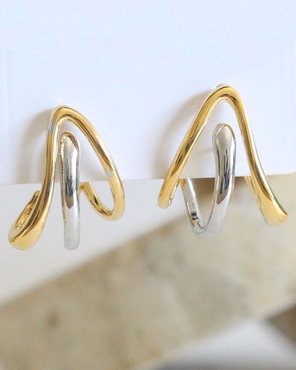 Aretes gancho Triple
