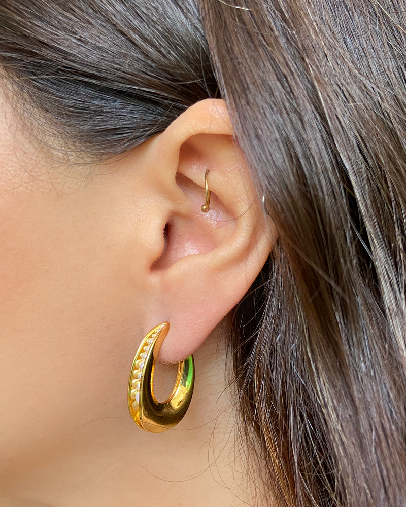 Aretes Ganchos Perla