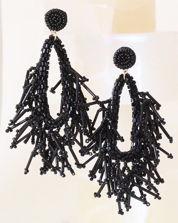 Aretes Negros Fiesta Chaquira