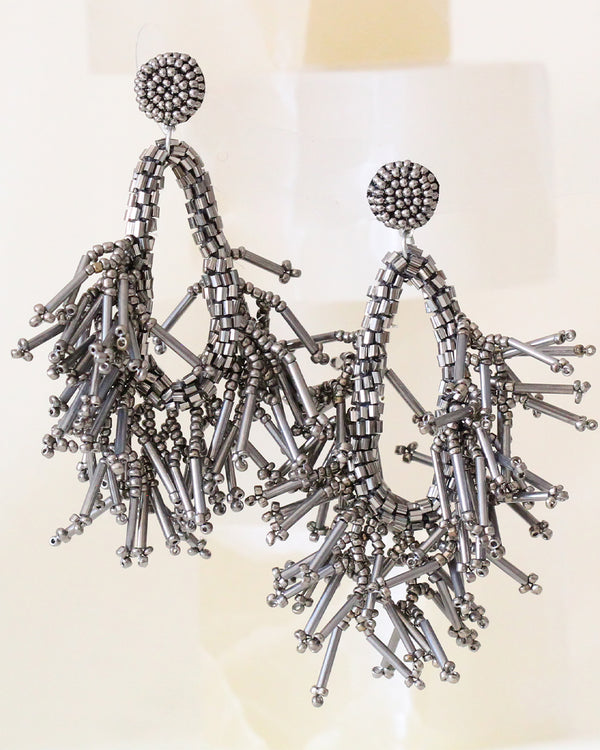 Aretes Hematita fiesta Chaquira