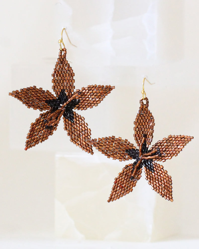 Aretes Flor Bronze