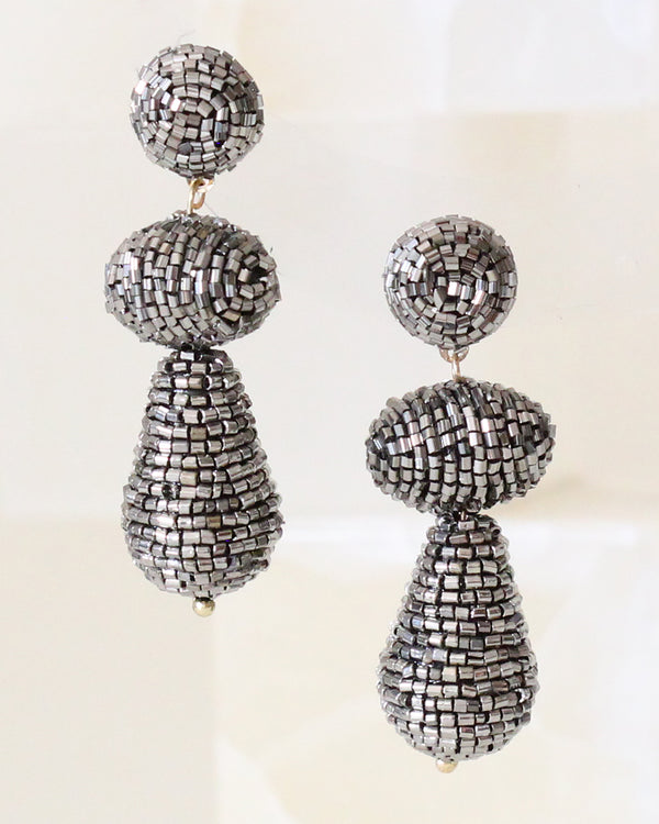 Aretes Hematita Triple Figura