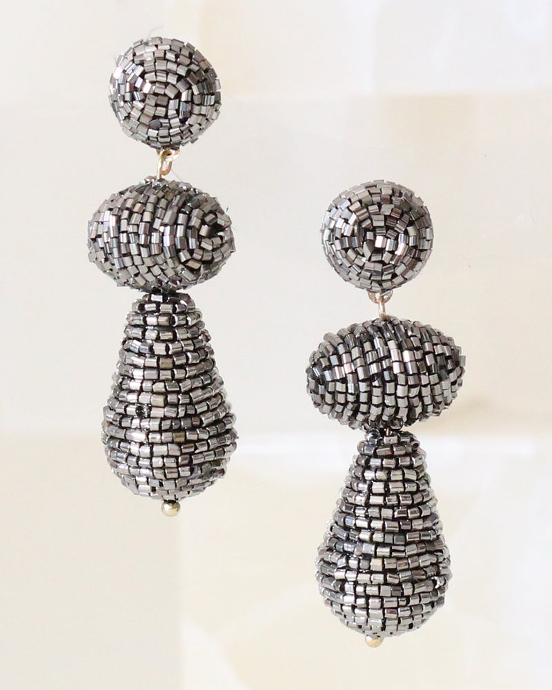 Aretes Hematita Triple Figura