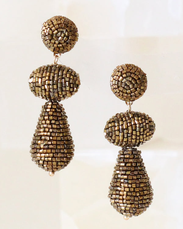 Aretes Bronze Triple Figura