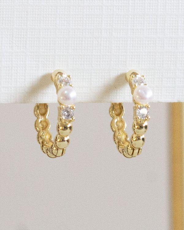 Arracadas Zirconias Perla