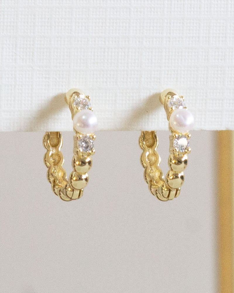 Arracadas Zirconias Perla