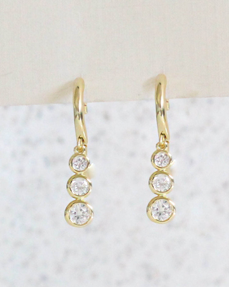 Aretes Triple Zirconia