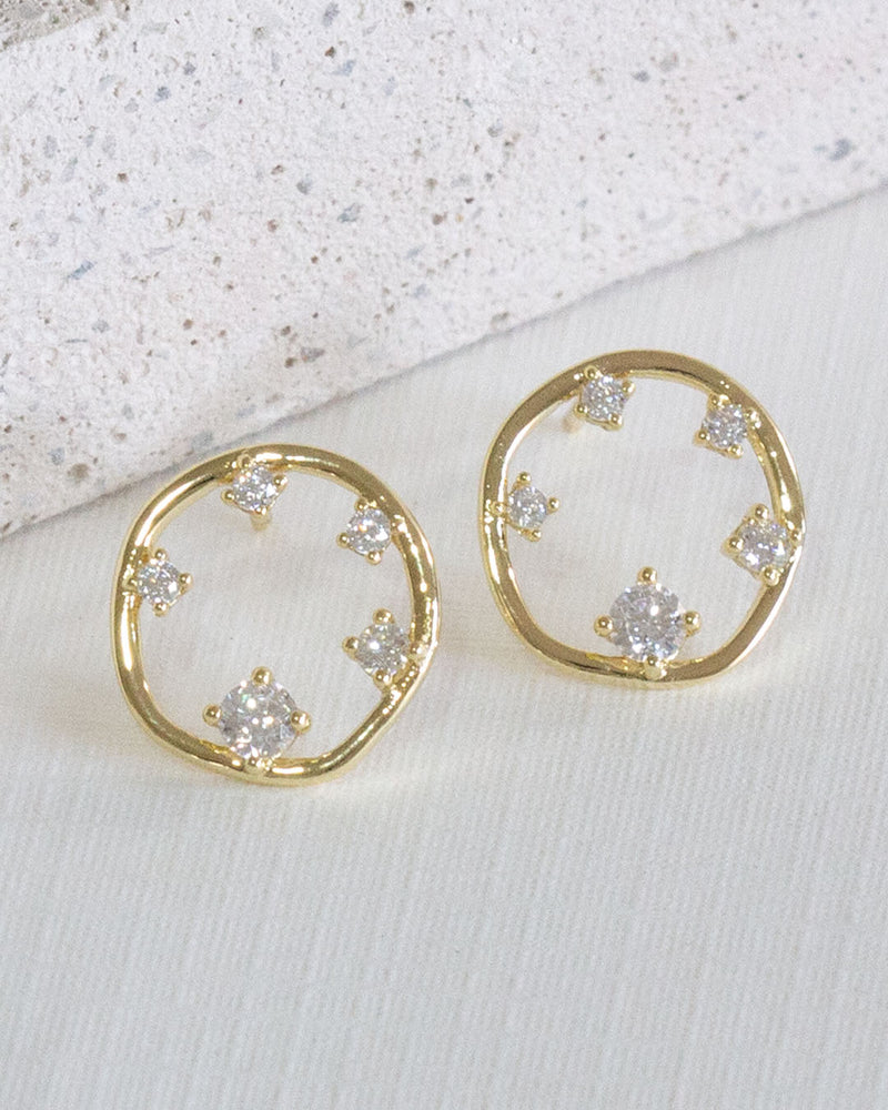 Aretes Circulo Cristales