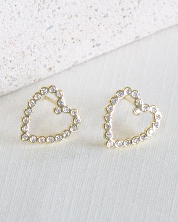 Aretes Corazón Zirconias