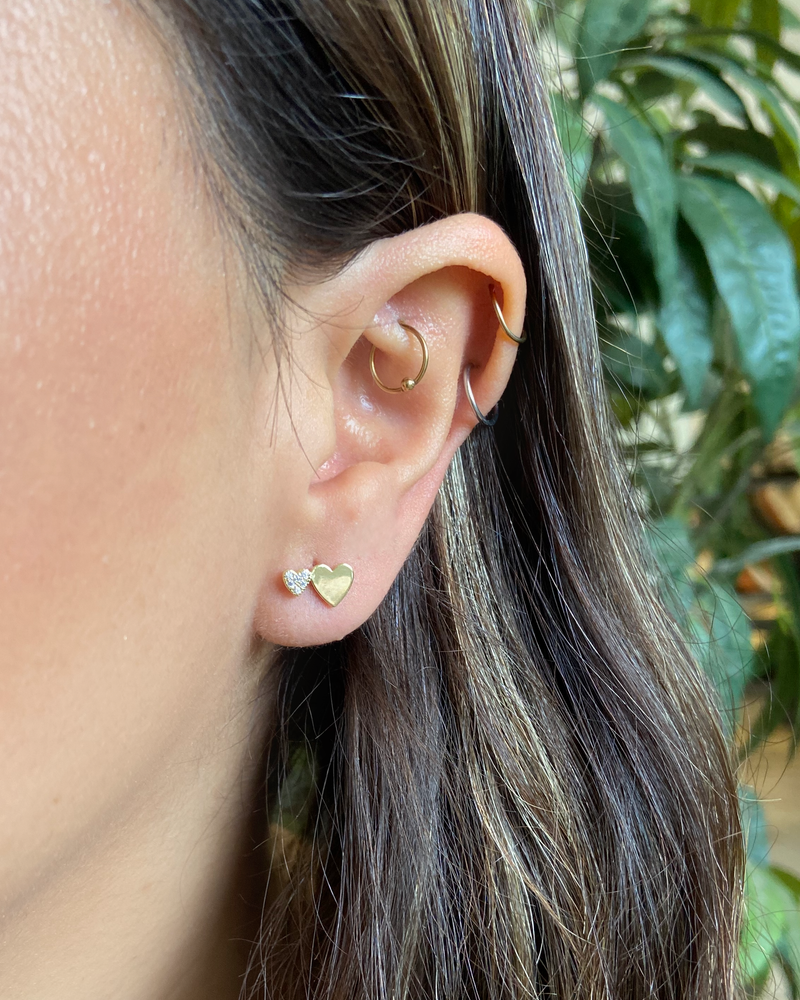 Aretes Corazon Dobles