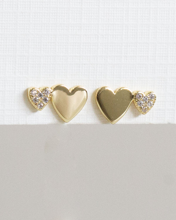 Aretes Corazon Dobles