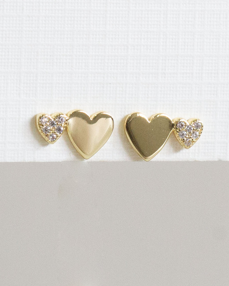 Aretes Corazon Dobles
