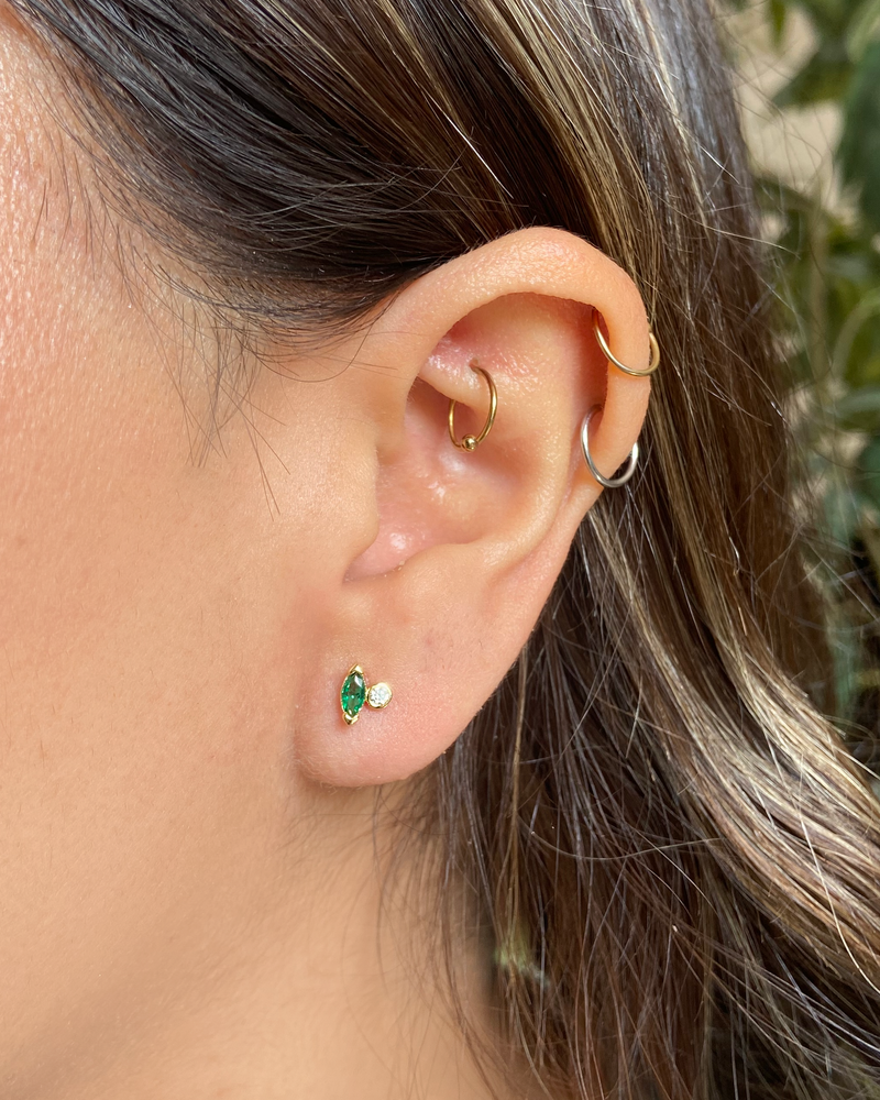 Piercing Cristal Verde