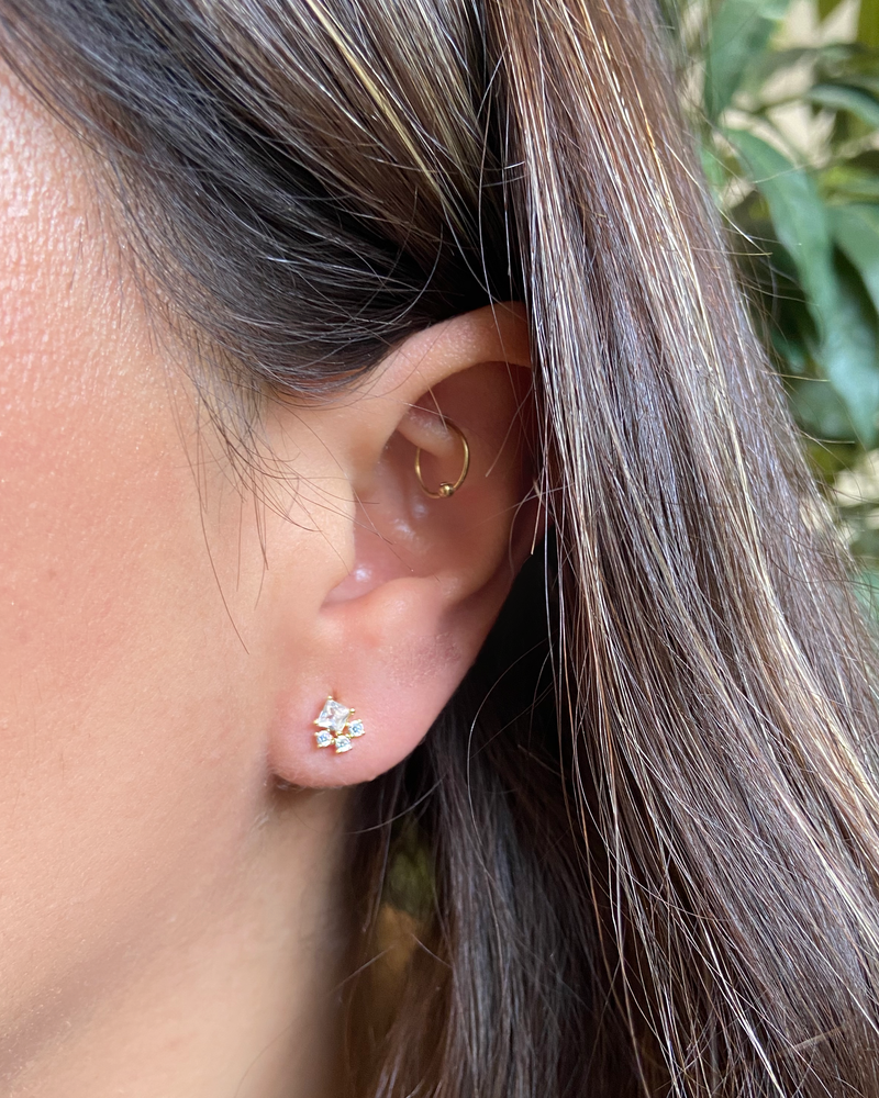 Aretes papalote zirconia