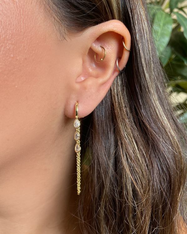 Aretes Triple Zirconias