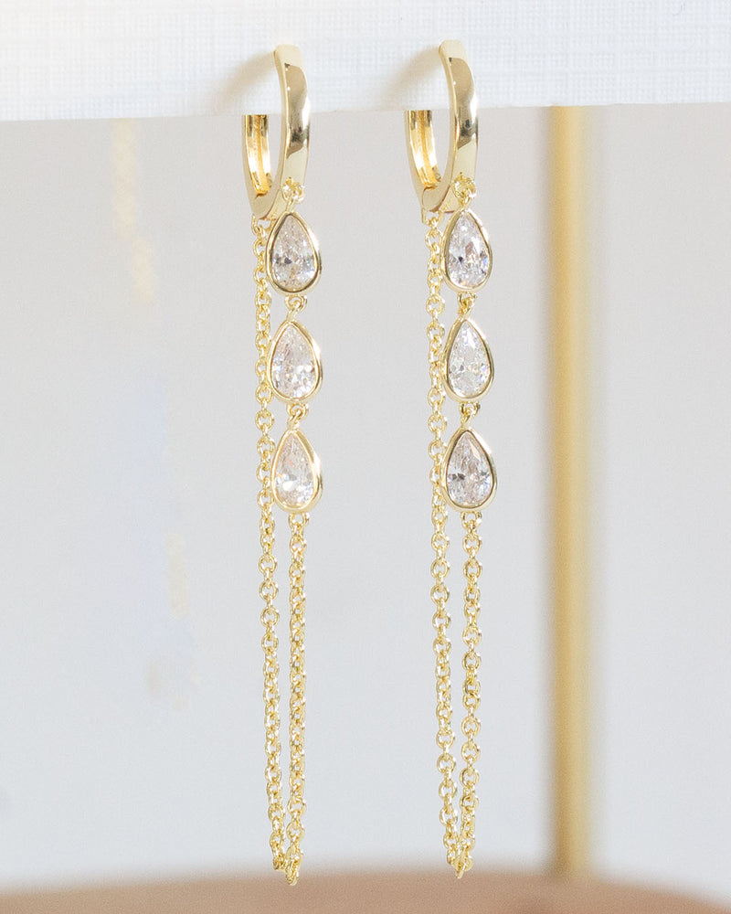 Aretes Triple Zirconias