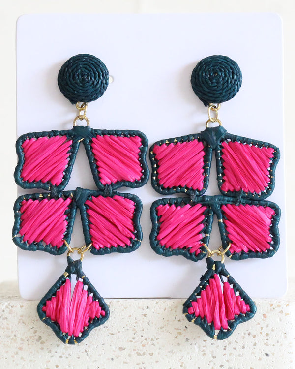 Aretes Petalo Fiucsia