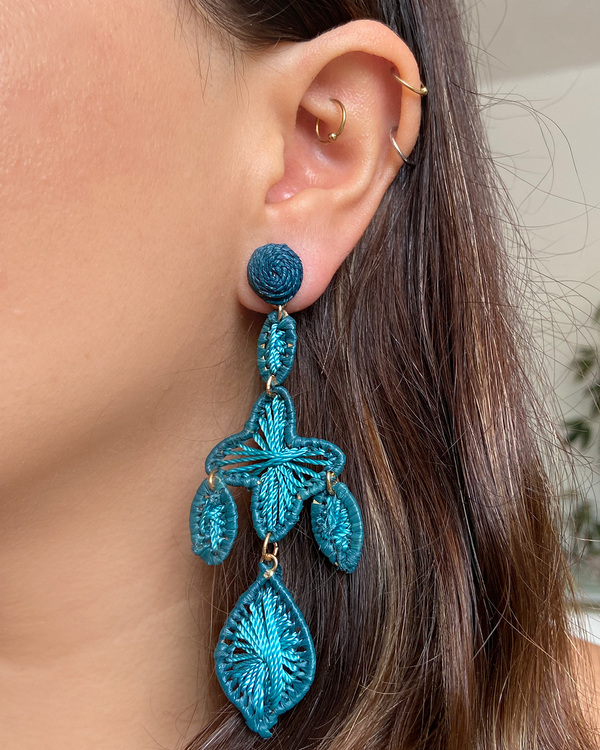 Aretes Chandelier Turquesa