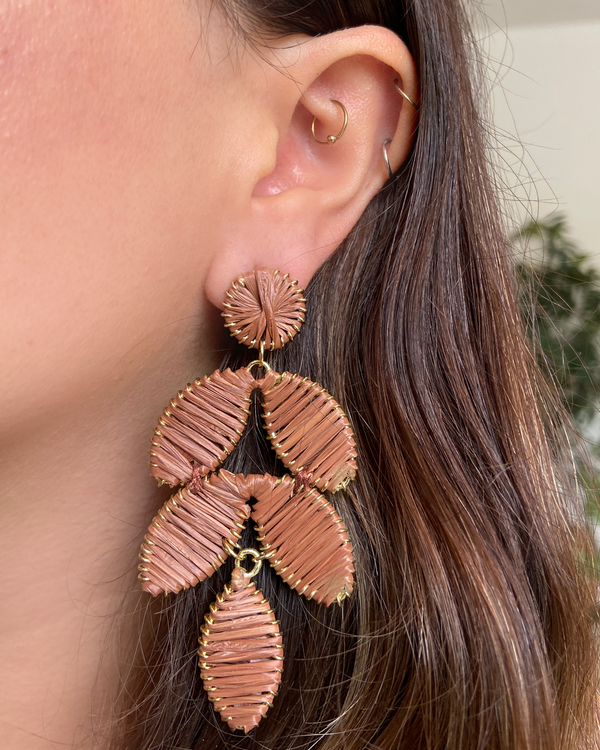 Aretes Uvas café