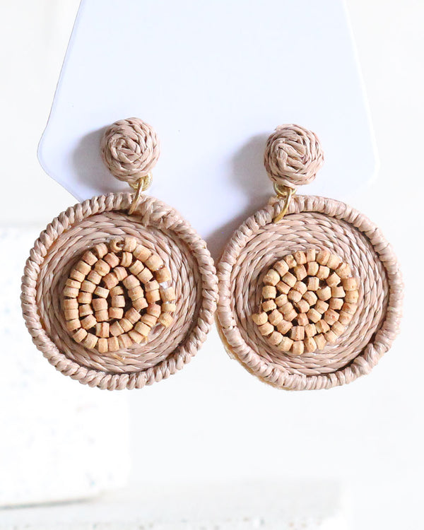 Aretes natural redondo espiral