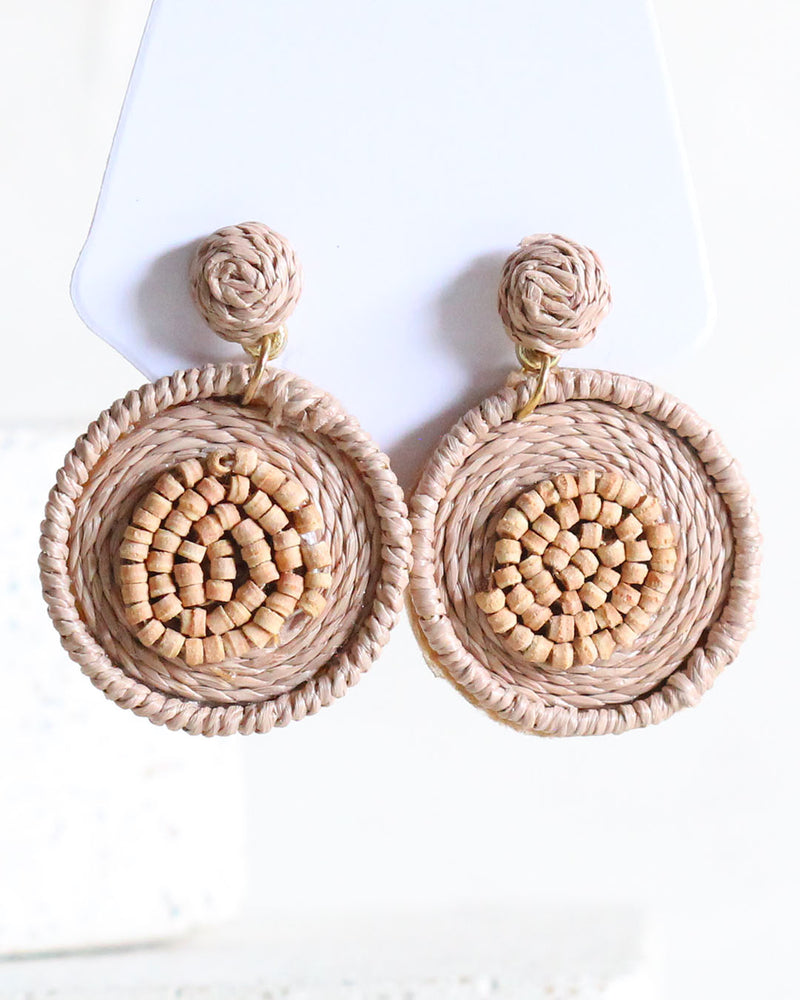 Aretes natural redondo espiral
