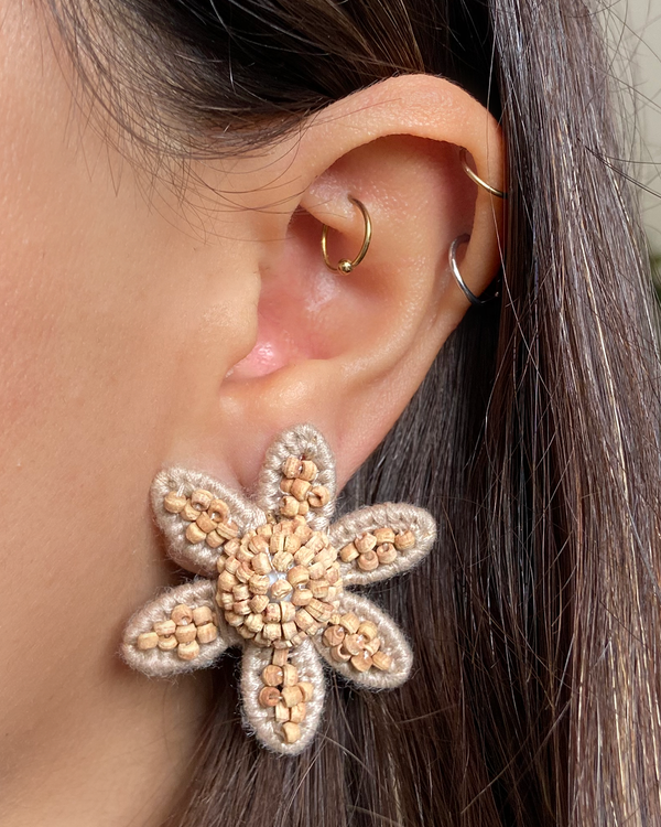 Aretes Flor natural