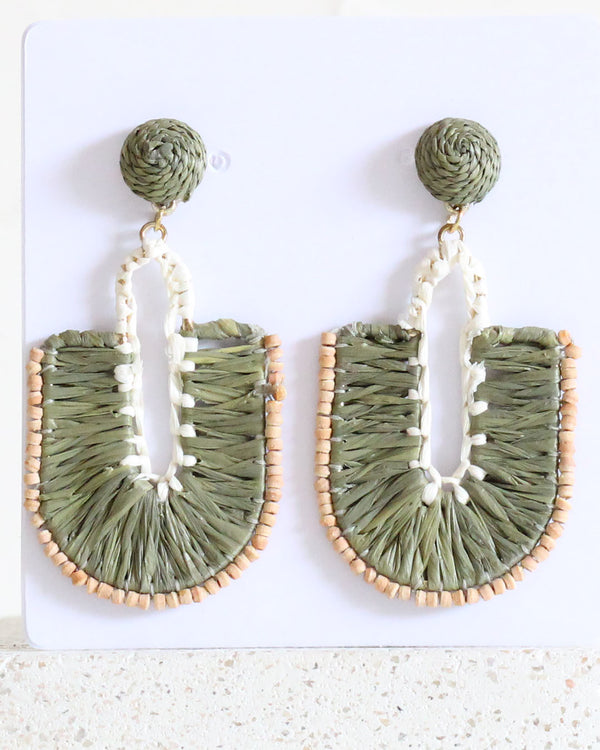 Aretes U verde