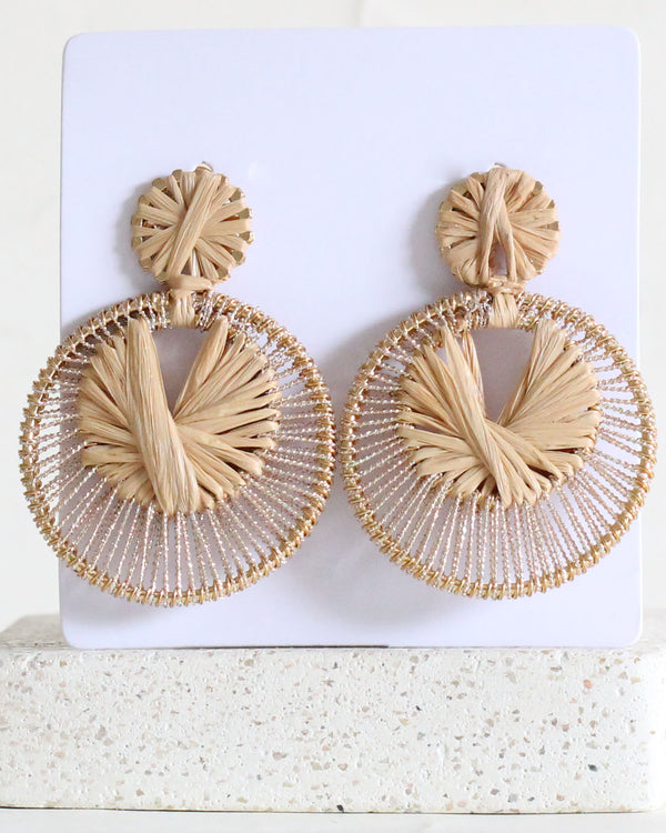 Aretes doble circulo natural