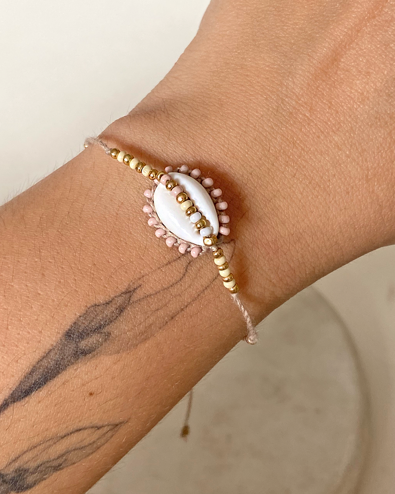 Pulsera caracol peach