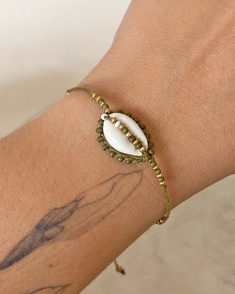 Pulsera caracol verde