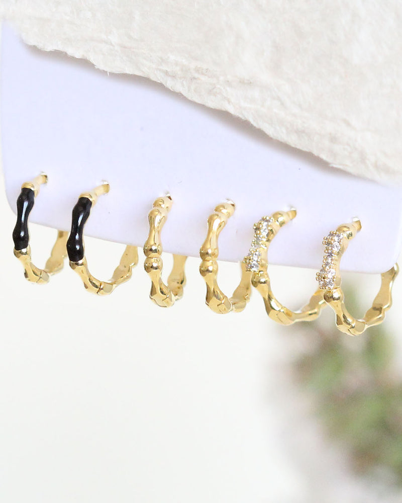 Arracadas Triple Zirconias