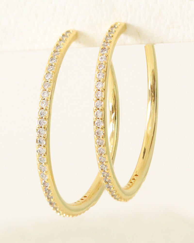 Arracadas con zirconias doradas