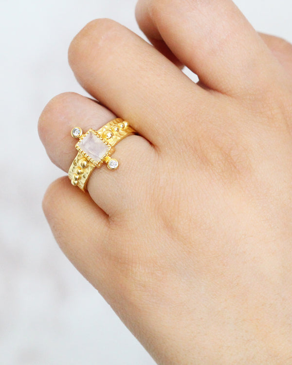 Anillo Cuadro Piedra Luna