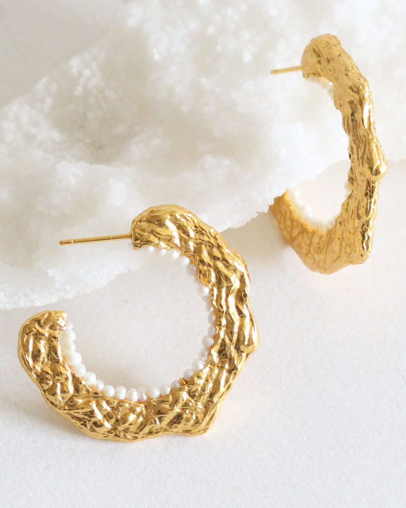 Aretes Planos Perlas