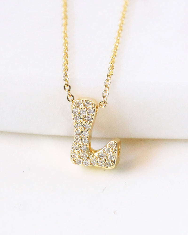 Collar inicial circonias L