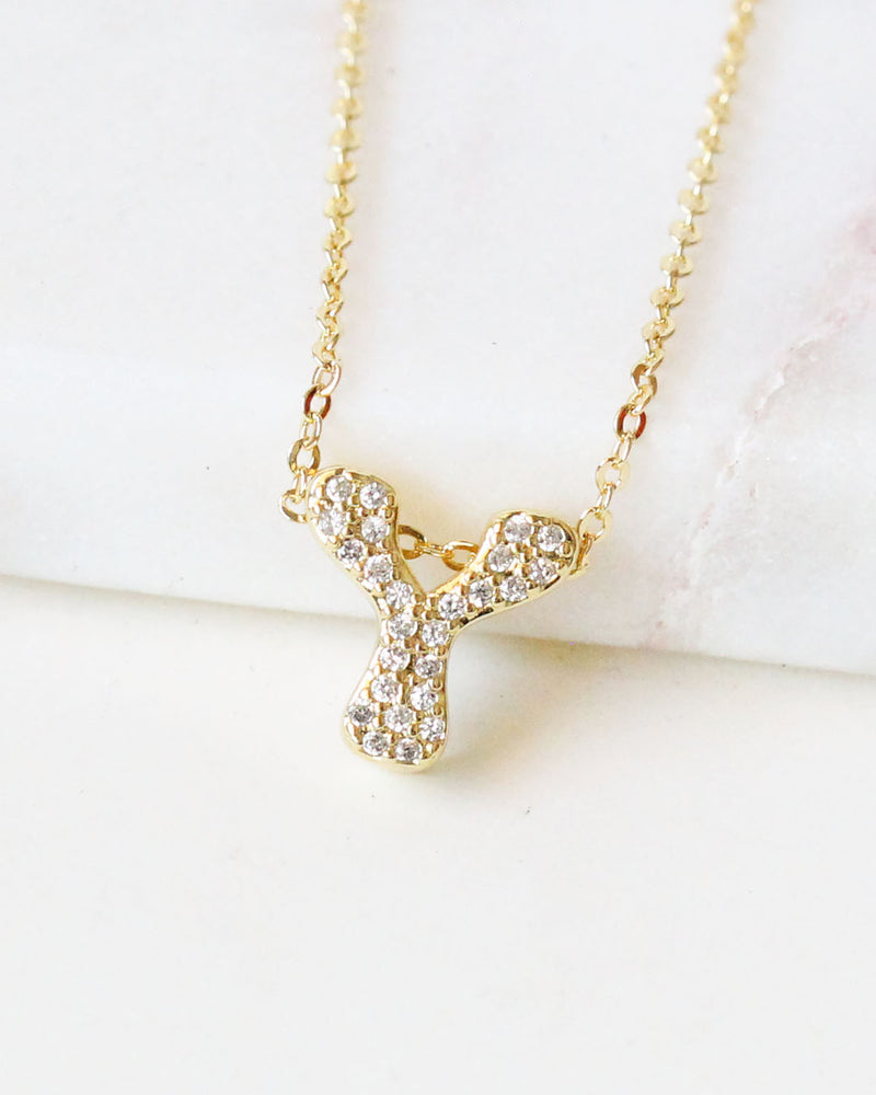 Collar inicial circonias Y