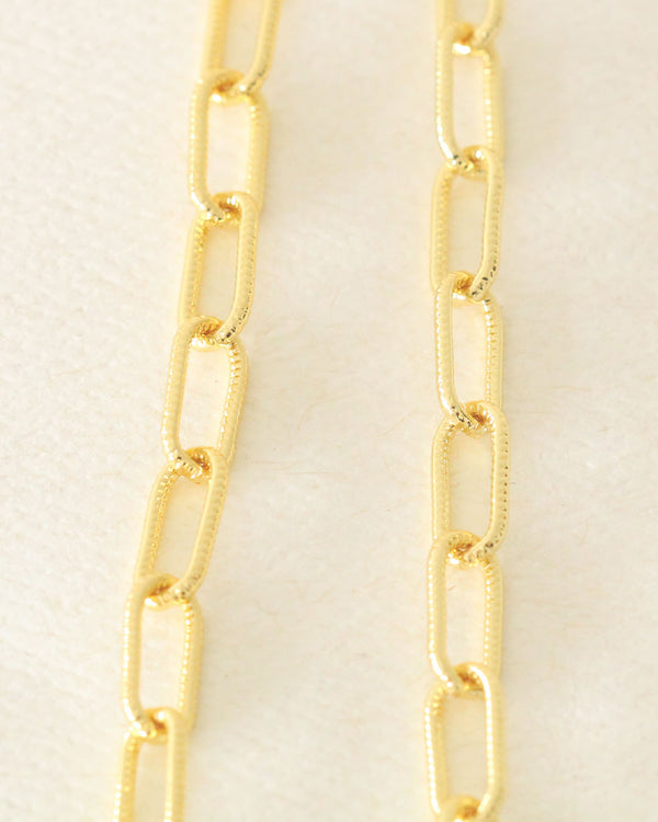 Collar cadena en chapa de oro Pink Revolver