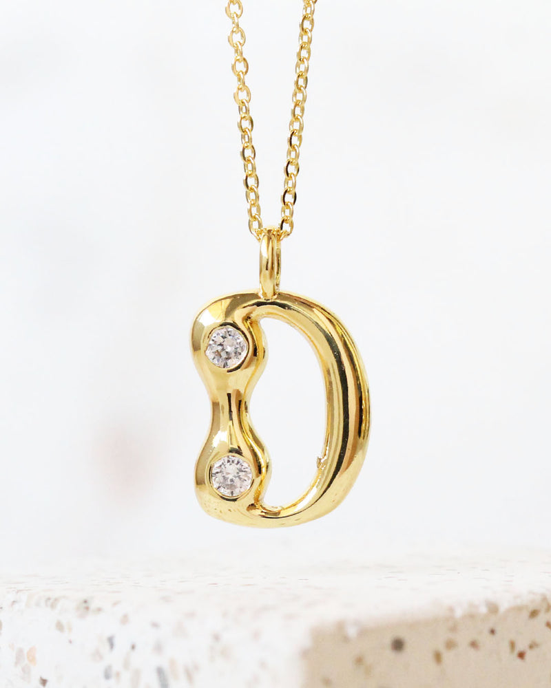 Collar inicial circonia globo D