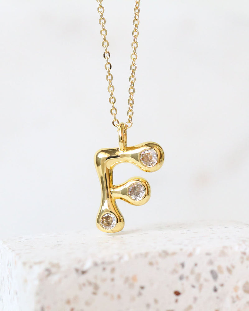 Collar inicial circonia globo F