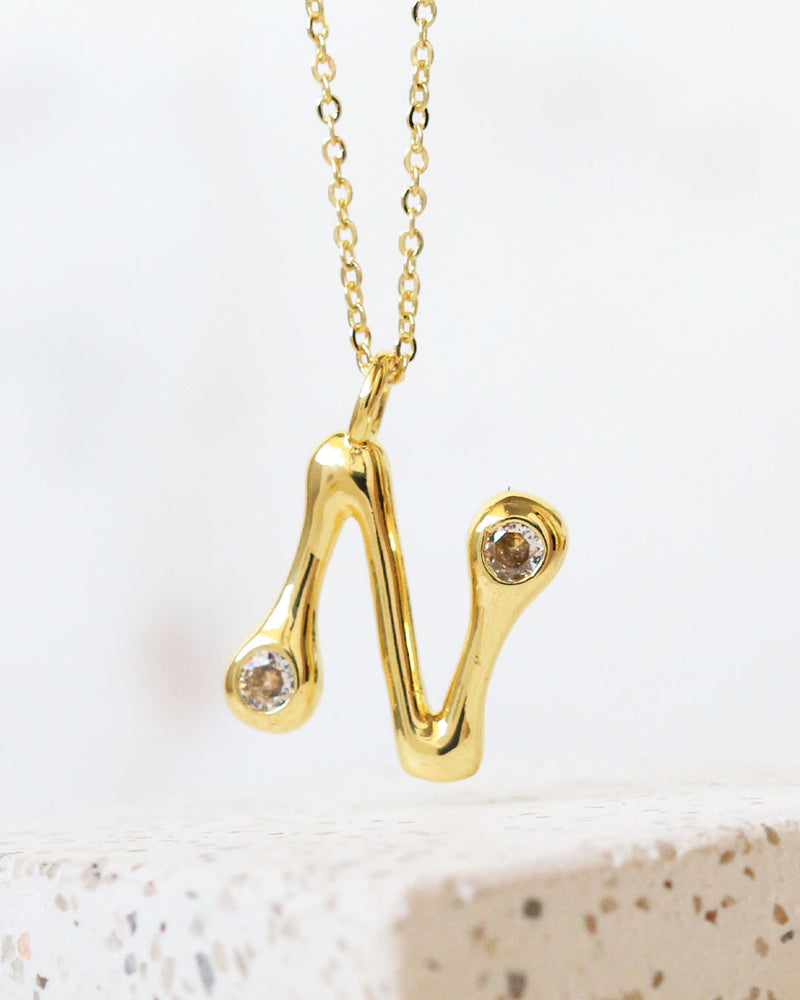 Collar inicial circonia globo N