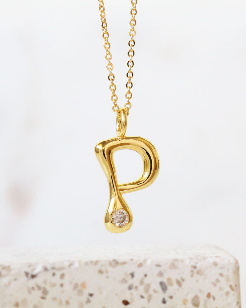 Collar inicial circonia globo P