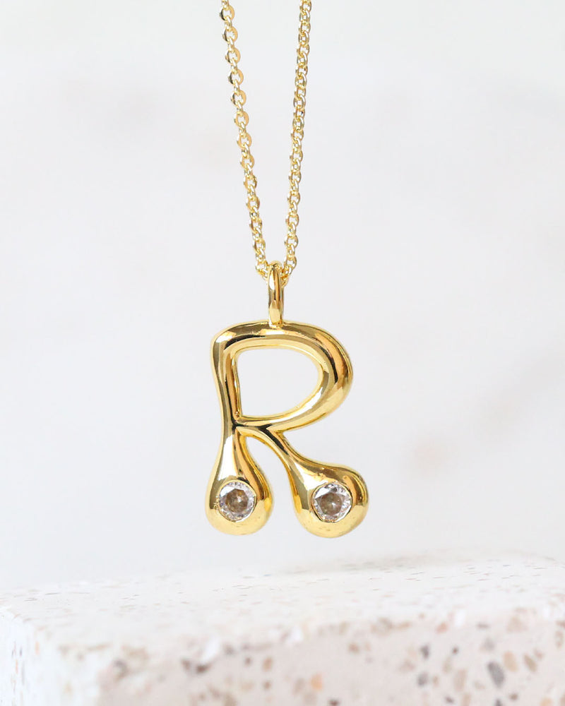 Collar inicial circonia globo R